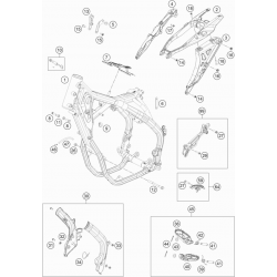 Cadre et boucle arrière HUSQVARNA 450 FE 2017