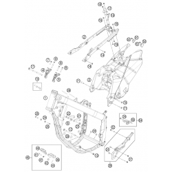 Cadre et boucle arrière HUSABERG 570 FE 2011