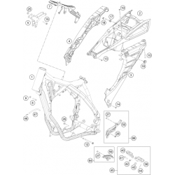 Cadre et boucle arrière HUSQVARNA 250 TC 2016