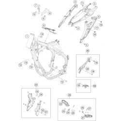 Cadre et boucle arrière HUSQVARNA 250/350 FC 2016