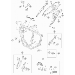 Cadre et boucle arrière HUSQVARNA 250/350 FC 2017