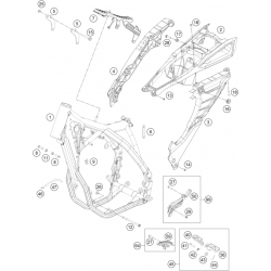 Cadre et boucle arrière HUSQVARNA 450 FC 2014