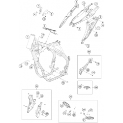 Cadre et boucle arrière HUSQVARNA 450 FC 2016