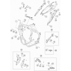 Cadre et boucle arrière HUSQVARNA 450 FC 2017