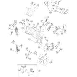 Cadre et boucle arrière HUSQVARNA 701 ENDURO 2016/2017