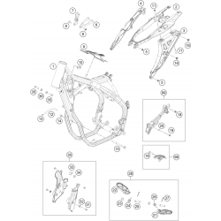 Cadre et boucle arrière HUSQVARNA 450 FS 2016