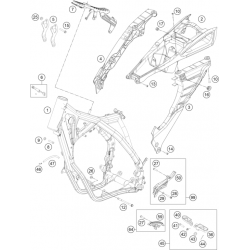 Cadre et boucle arrière HUSQVARNA 125 TE 2014