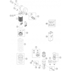 Amortisseur détaillé HUSQVARNA 701 ENDURO 2016/2017