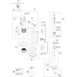 Amortisseur détaillé HUSQVARNA 450 FS 2016