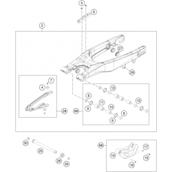 Bras oscillant HUSQVARNA CROSS 2T/4T TC/FC 2014/2015