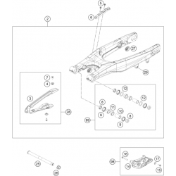 Bras oscillant HUSQVARNA CROSS 2T/4T TC/FC 2016