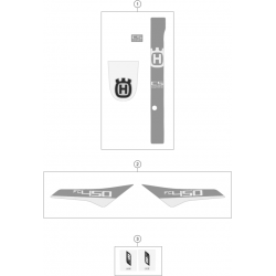 Adhésifs kit déco HUSQVARNA 450 FC 2016