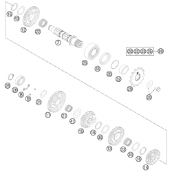 Boîte de vitesse - arbre secondaire HUSQVARNA 350 FC 2014-2015