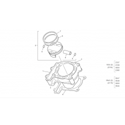 Cylindre et piston SHERCO 250 SEF-R 4T 2012