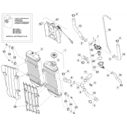 Radiateur et durites BETA ENDURO RR / RACING 4T 2015