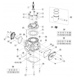 Cylindre et piston BETA 250/300 RR/RACING 2T 2013