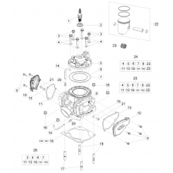 Cylindre et piston BETA 250/300 RR/RACING 2T 2015