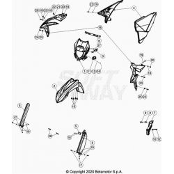 Garde-boue avant, ouies de radiateur et plaque phare BETA 300 X-TRAINER 2021 