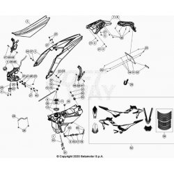 Coque arrière, reservoir, selle et kit déco BETA 300 X-TRAINER 2021 