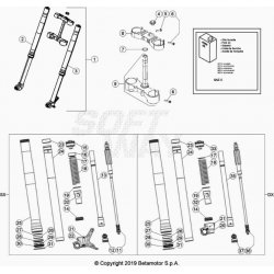 Fourche et tés de fourche BETA 350 RR 4T 2021 