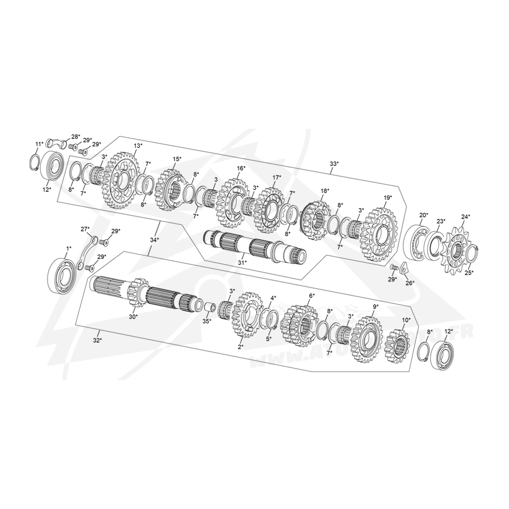 PIGNON DE CHAINE 14D END