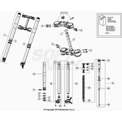 Fourche et tés de fourche BETA 125 RR 2T RACING 2021 