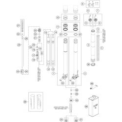 Fourche détaillée GASGAS 300 EC 2T 2021 