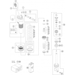 Amortisseur détaillé GASGAS 300 EC 2T 2021 