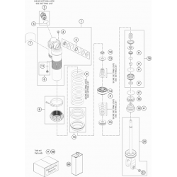 Amortisseur détaillé GASGAS 125 MC 2T 2022 