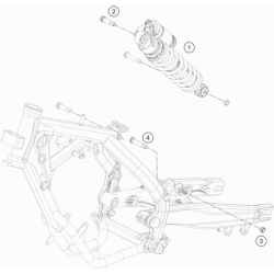 Amortisseur complet HUSQVARNA TC 65 2T 2021 