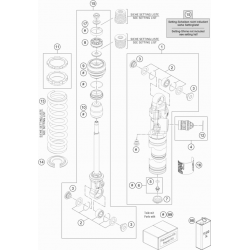 Amortisseur détaillé HUSQVARNA TC 65 2T 2021 