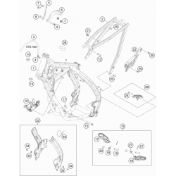 Cadre et boucle arrière HUSQVARNA 85 TC 19/16 2T 2021 