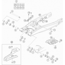 Bras oscillant HUSQVARNA 85 TC 19/16 2T 2021 