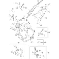 Cadre et boucle arrière HUSQVARNA 501 FE 4T 2022 