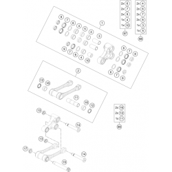 Biellettes suspension HUSQVARNA 125 TC 2T 2023 