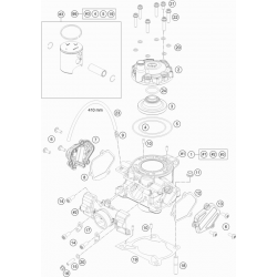 Cylindre et culasse HUSQVARNA TE 85 14/17 2T 2023 