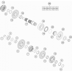 Boîte de vitesse - arbre secondaire GASGAS 250 EC 2023 