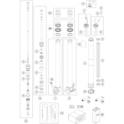 Fourche détaillée GASGAS 65 MC 2T 2023 