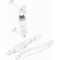 Amortisseur complet GASGAS 85 MC 19/16 2T 2023 