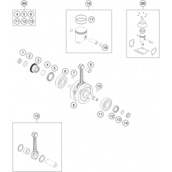 Piston et vilebrequin GASGAS 125 MC 2T 2023 