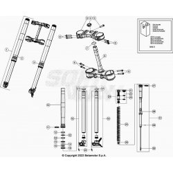 Fourche et tés de fourche BETA 125 RR 2T RACING 2023 