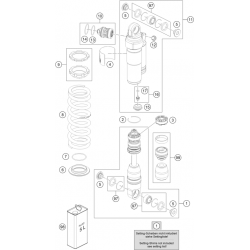 Amortisseur détaillé GASGAS 65 MC 2T 2024 