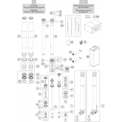 Fourche détaillée GASGAS 125 MC 2T 2024 