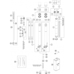 Fourche détaillée GASGAS 350 EC-F 4T 2024 