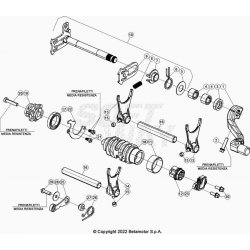 Sélecteur et axe de sélection BETA 350 RR 4T RACING 2024 