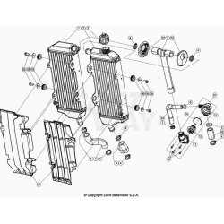 Radiateurs et durites BETA 350 RR 4T RACING 2024 