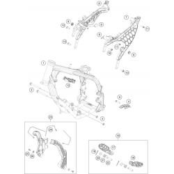 Cadre et boucle arrière HUSQVARNA TC 50 2T 2025 