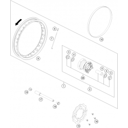 Roue avant HUSQVARNA TC 50 2T 2025 